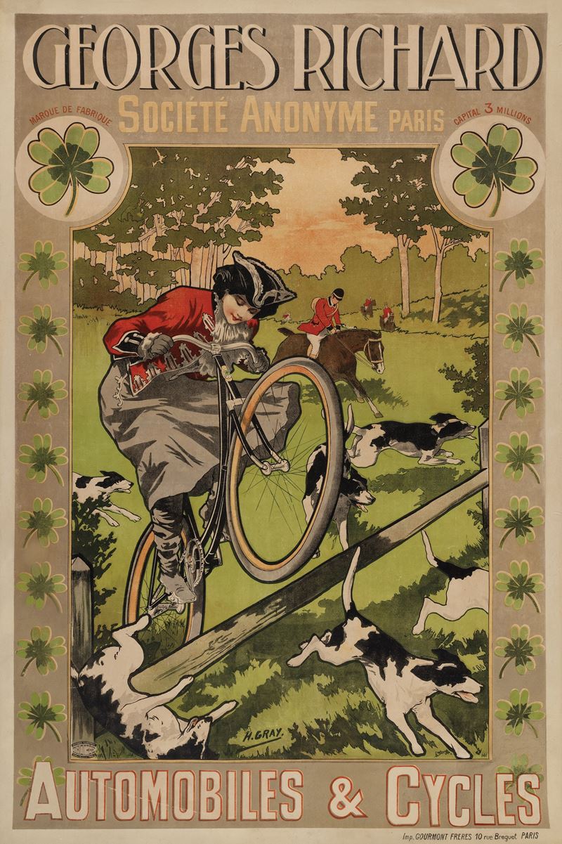 H. Gray Henri Boulanger : Automobiles et Cycles Georges Richard - Paris  - Asta Manifesti d'Epoca - Cambi Casa d'Aste