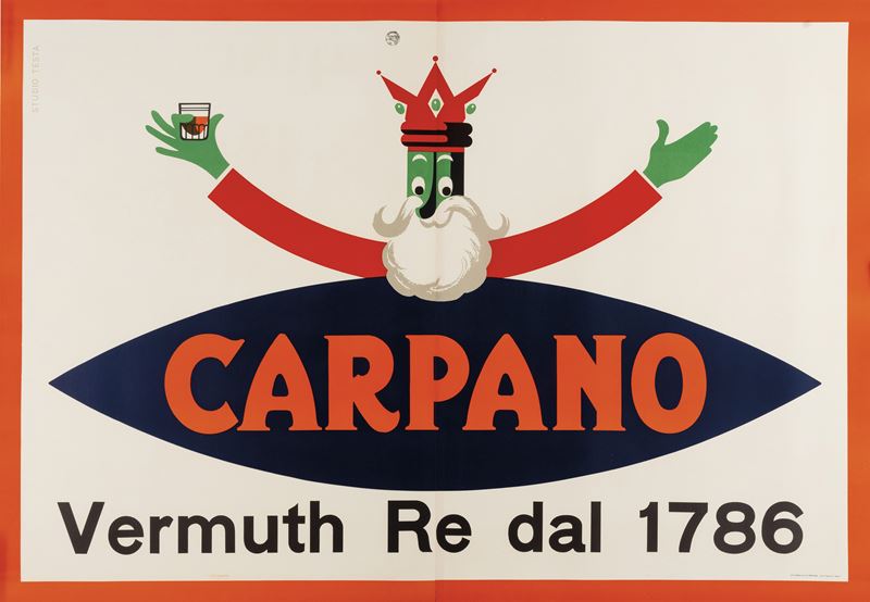 Armando Testa : Carpano - Vermuth del Re  - Auction Vintage Posters - Cambi Casa d'Aste