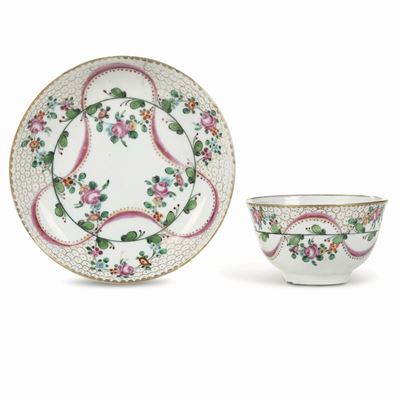 Tazza con Piattinonove, Manifattura Antonibon, Periodo Parolin, 1780-1790 Circa