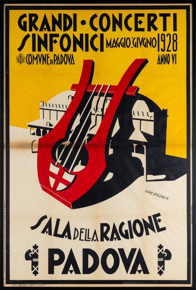 Cesare Boldrin : Grandi Concerti Sinfonici - Padova  - Auction Vintage Posters - Cambi Casa d'Aste
