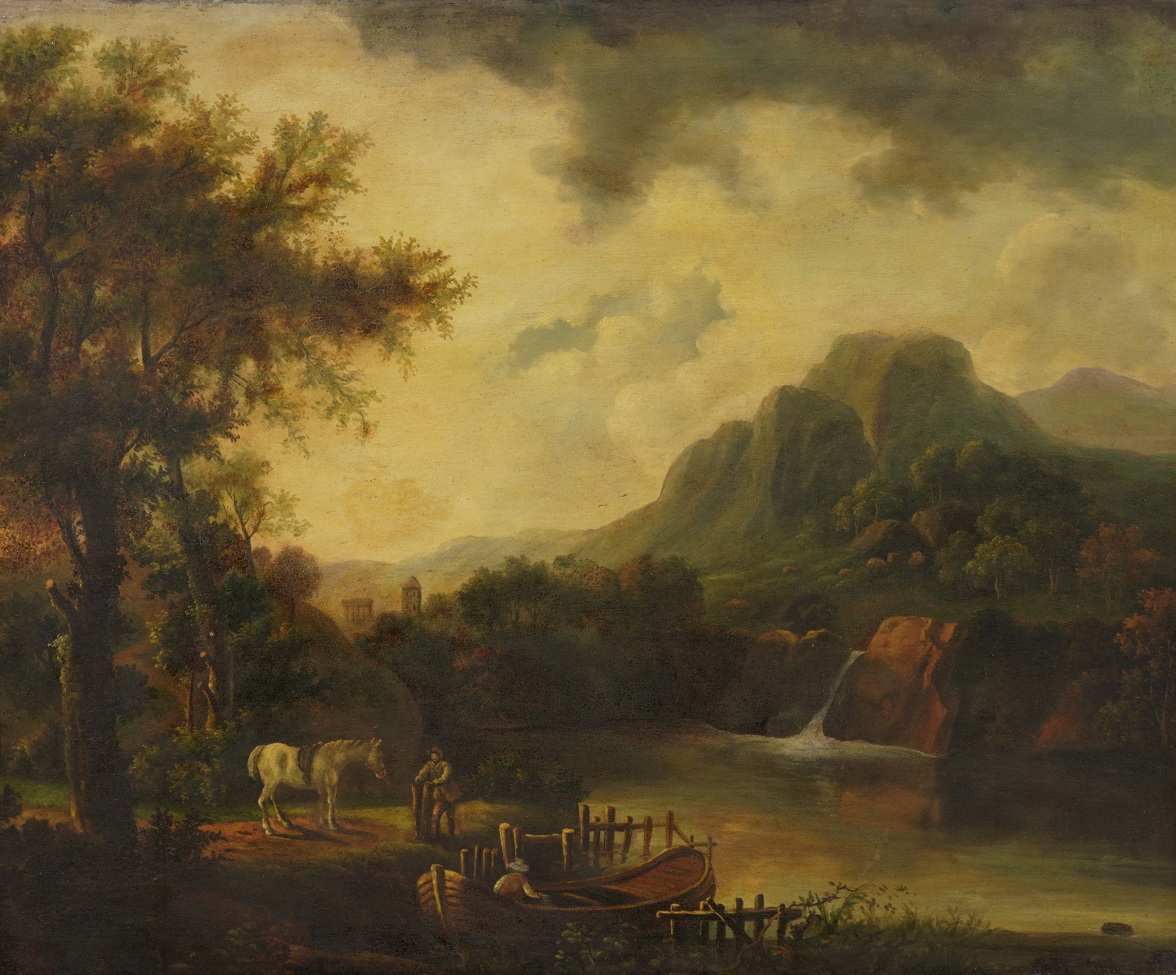 Pittore del XX Secolo Paesaggio con Fiume