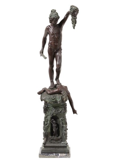 Perseo con la Testa di Medusa. da Benvenuto Cellini. Fonditore Italiano del XX Secolo
