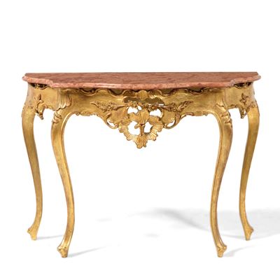 Consolle in Legno Intagliato e Dorato. XX Secolo