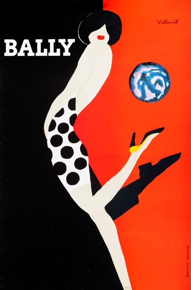 Bernard Villemot : Bally  - Auction POP Culture and Vintage Posters - Cambi Casa d'Aste