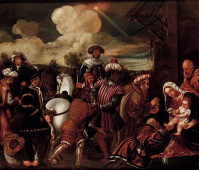 Scuola Veneta del XVI Secolo Adorazione dei Magi