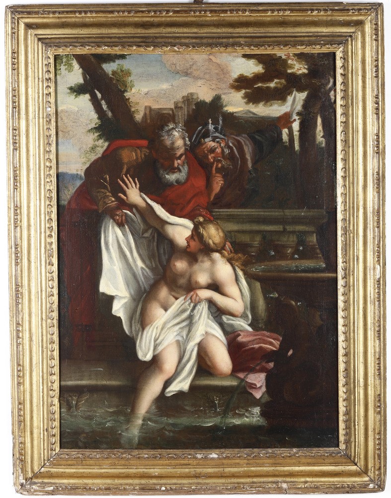 Scuola Romana del XVII Secolo Susanna e i Vecchioni