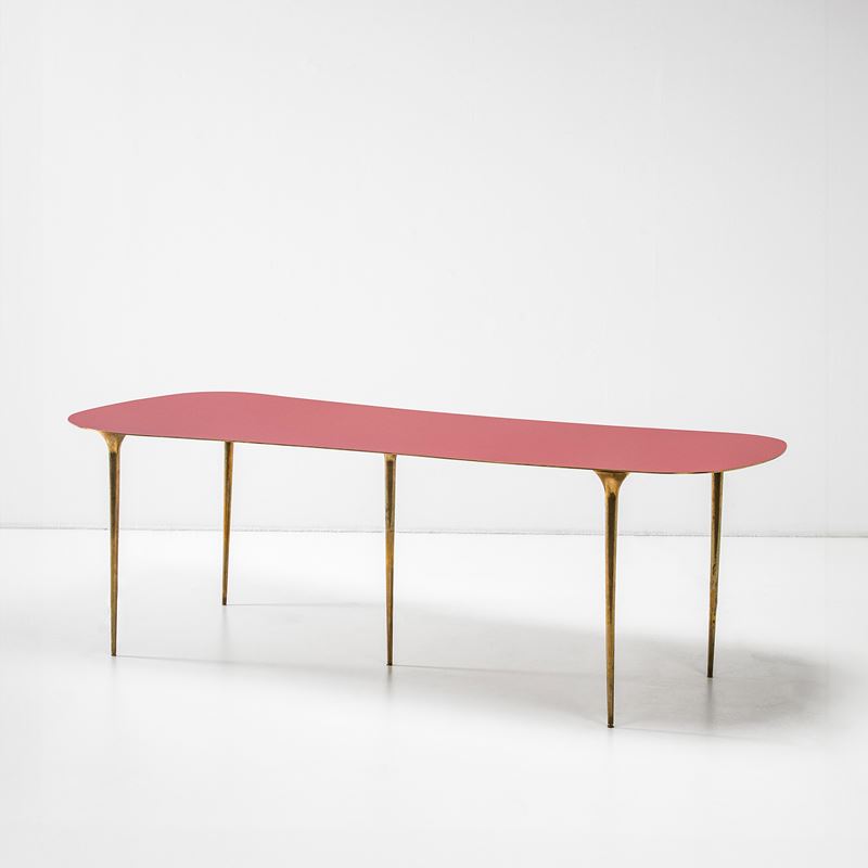 Massimiliano Locatelli : Grande tavolo con piano sagomato.  - Auction Fine Design - Cambi Casa d'Aste