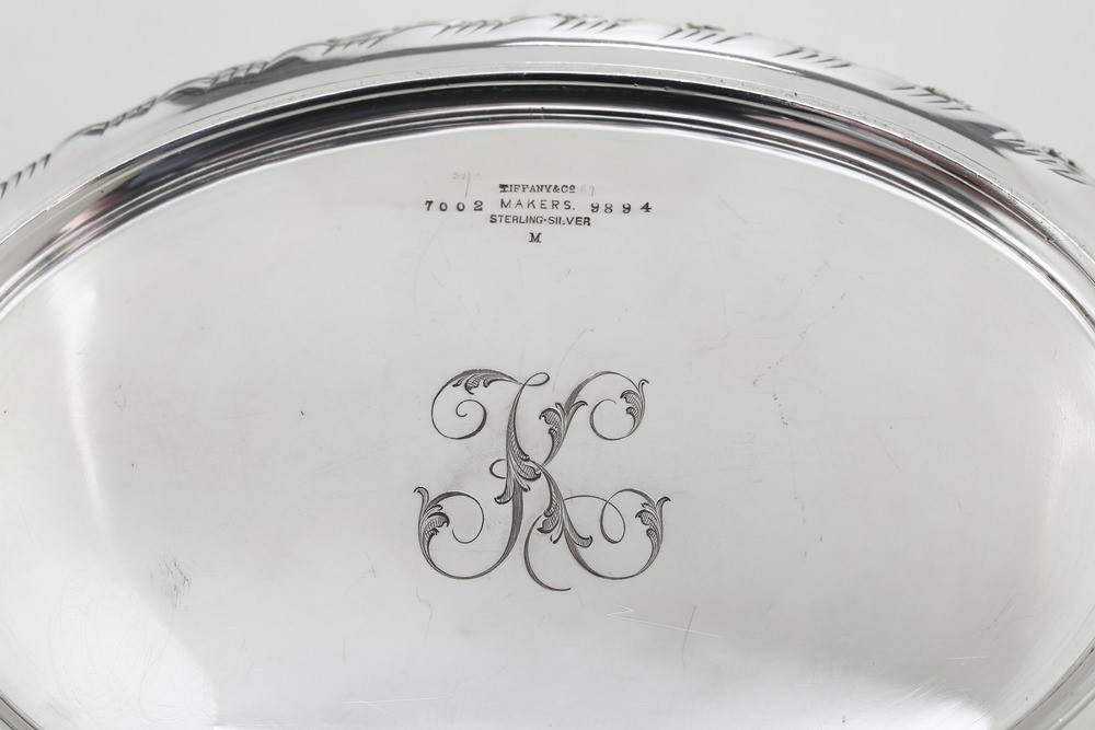 Coppia di Legumiere Biansate Tiffany, Usa. Inizi del XX Secolo