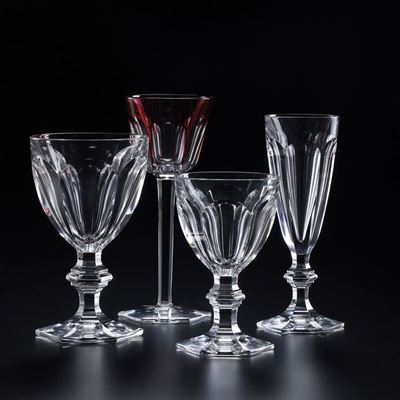 Parte di Servizio di Calici "harcourt 1841” e “harcourt Vin Du Rhin”francia, Manifattura Baccarat...