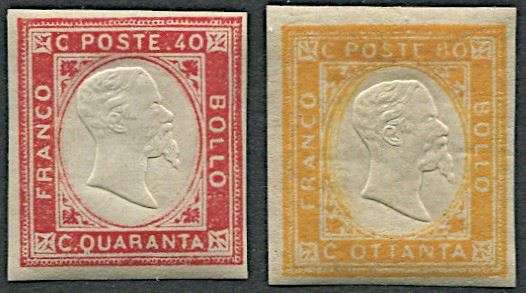 1861, Emissioni per le Province Napoletane, valori in centesimi di lira, non emessi  - Auction Postal History and Philately - Cambi Casa d'Aste