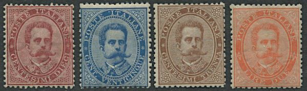 1879, Regno d’Italia, Umberto I, serie completa di 7 valori