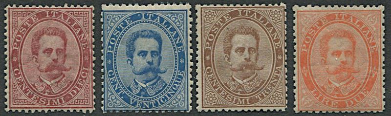 1879, Regno d’Italia, Umberto I, serie completa di 7 valori  - Asta Storia Postale e Filatelia - Cambi Casa d'Aste