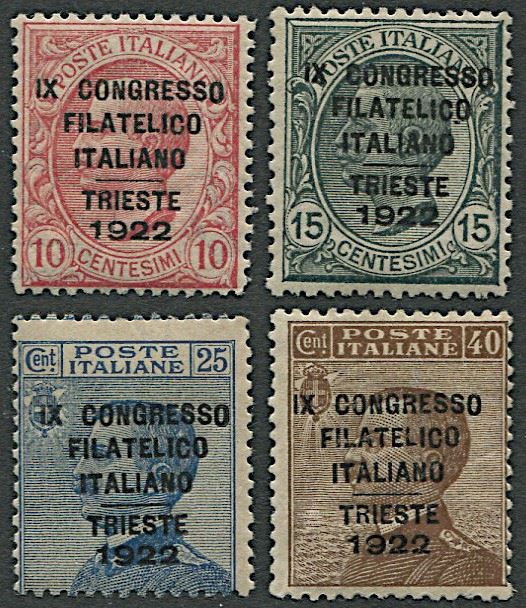 1922, Regno d’Italia, “IX Congresso Filatelico Italiano - Trieste 1922”
