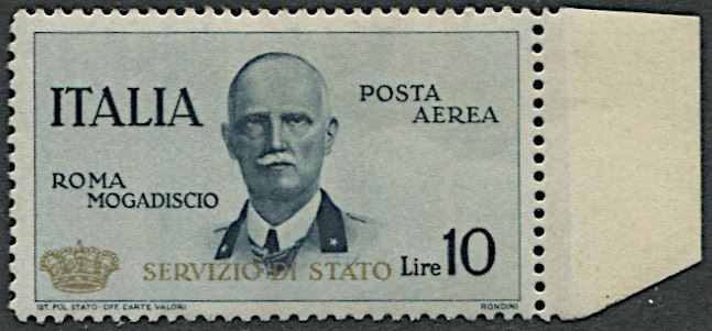 1934, Regno d’Italia, Servizio Aereo, 10 lire ardesia  - Asta Storia Postale e Filatelia - Cambi Casa d'Aste