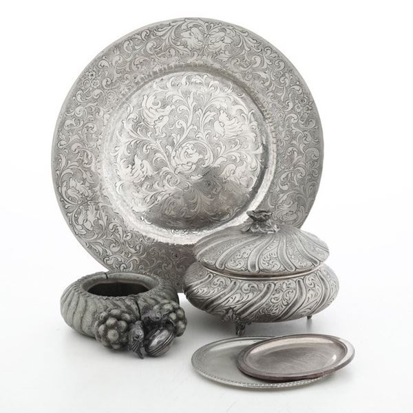 Lotto di oggetto in argento. Varie manifatture italiane del XX secolo