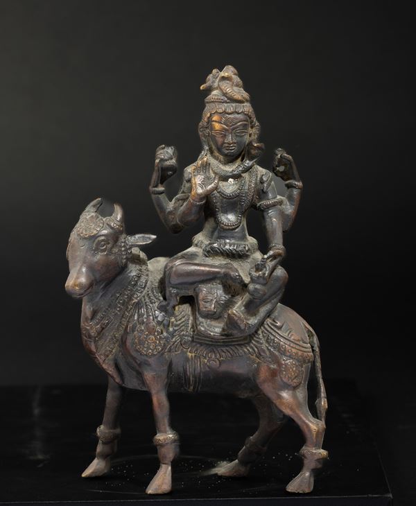 Figura di Krishna Yamari in bronzo, Tibet, XIX secolo