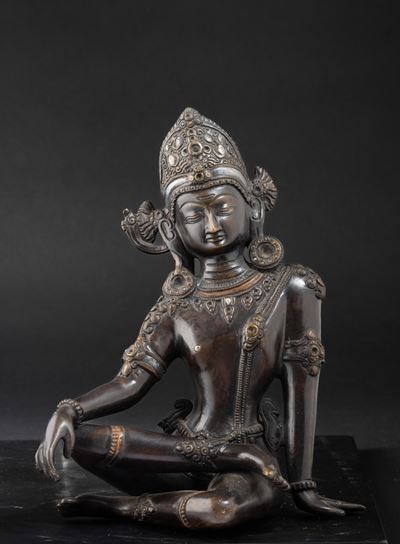 Figura di Tara in Bronzo, Nepal, XIX Secolo