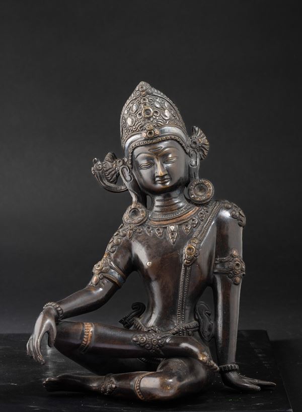 Figura di Tara in bronzo, Nepal, XIX secolo