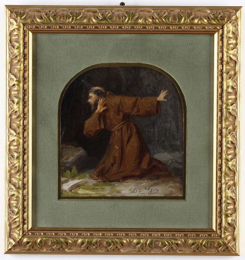Siglato LG (Luigi Gainotti ?) San Francesco  - Auction Antiques and paintings - Cambi Casa d'Aste