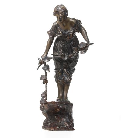 Scultura Femminile in Metallo. XX Secolo