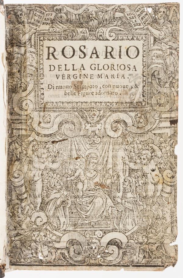 (Alberto Da Castello). Rosario della gloriosa Vergine Maria di nuovo stampato e con nuove belle figure adornato... Venezia, dopo il 1521.