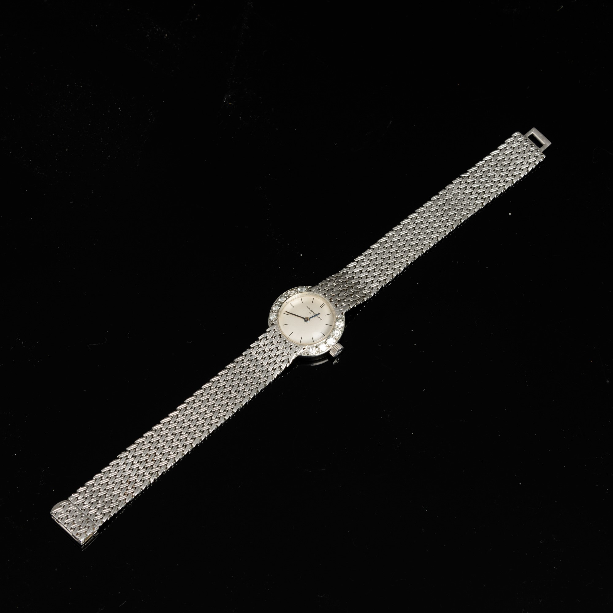 Vacheron & Constantin - Orologio Lady in Oro Bianco con Ghiera in Brillanti, Carica Manuale, Quad...