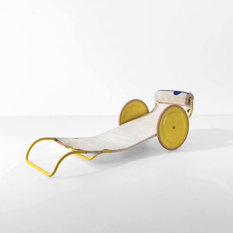 Gae Aulenti : Rara Chaise Longue della serie Locus Solus.  - Asta Design 200 - Cambi Casa d'Aste