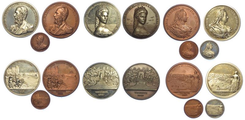 TRIESTE. Lotto di nove medaglie.  - Auction Numismatics - I - Cambi Casa d'Aste