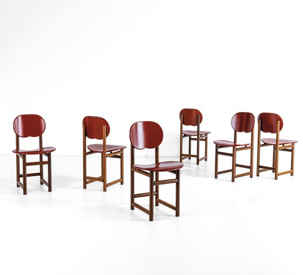 Afra e Tobia Scarpa - Sei sedie dalla collezione New Harmony