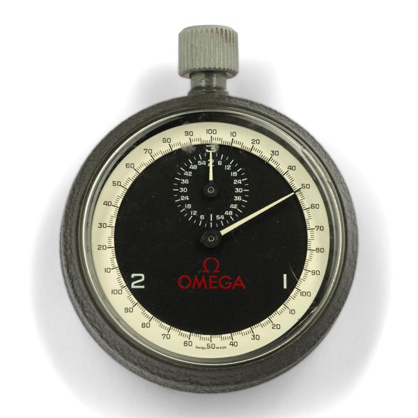 Cronometro da gara, quadrante bitonale bianco e nero<BR>54 mm