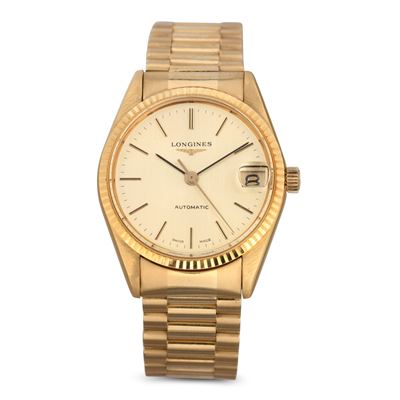 Automatic in Oro Giallo 18k con Datario, Quadrante Champagne e Bracciale "president", 32 MM