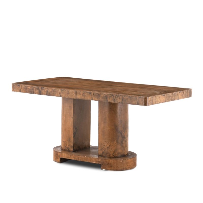 Tavolo rettangolare lastronato in radica. XX secolo  - Asta Occasioni d'Antiquariato - Cambi Casa d'Aste