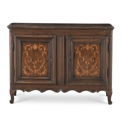 Credenza a Due Ante Intarsiate. XIX Secolo