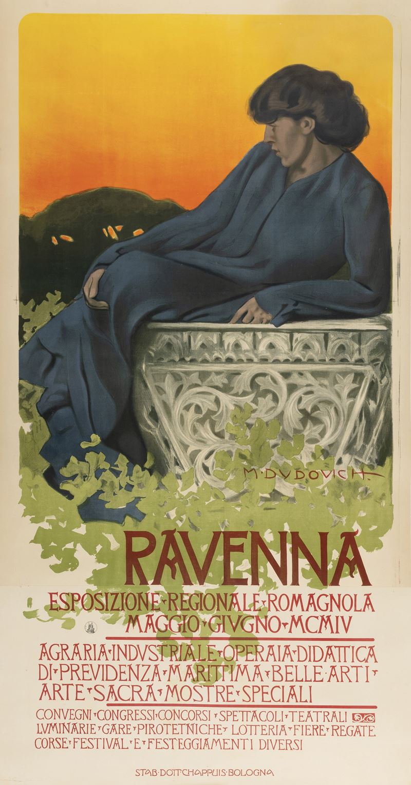 Marcello Dudovich : Esposizione Regionale Romagnola - Ravenna, 1904  - Asta Manifesti d'Epoca - Cambi Casa d'Aste