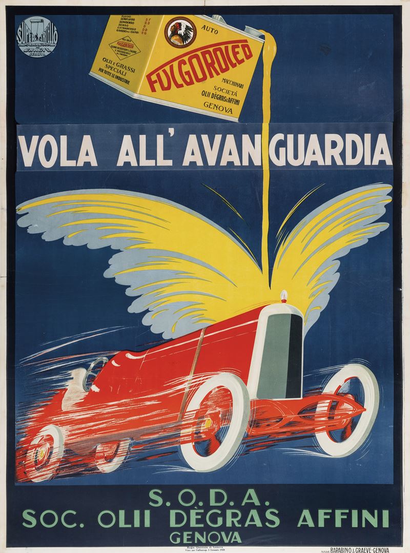 Anonimo : Fulgoroleo - Vola all’Avanguardia  - Auction Vintage Posters - Cambi Casa d'Aste