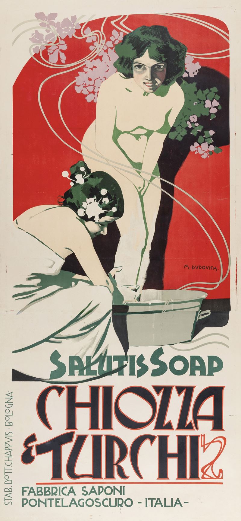Marcello Dudovich : Salutis Soap- Chiozza & Turchi  - Auction Vintage Posters - Cambi Casa d'Aste