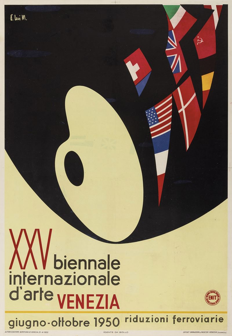 Paola Levi-Montalcini : Venezia, 25° Biennale Internazionale d’Arte / ENIT  - Auction Vintage Posters - Cambi Casa d'Aste