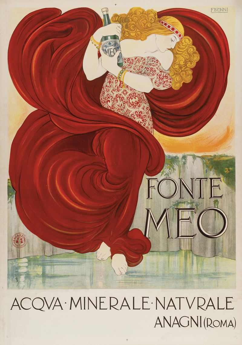 Francesco Nonni : Acqua Minerale Naturale , Fonte Meo – Anagni (Roma)  - Auction Vintage Posters - Cambi Casa d'Aste