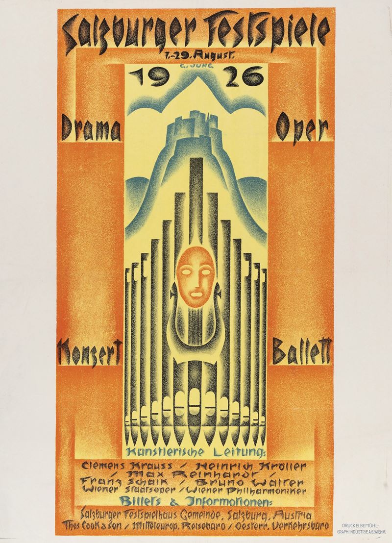 G. Jung : Salzburger Festspiele 1926  - Auction Vintage Posters - Cambi Casa d'Aste
