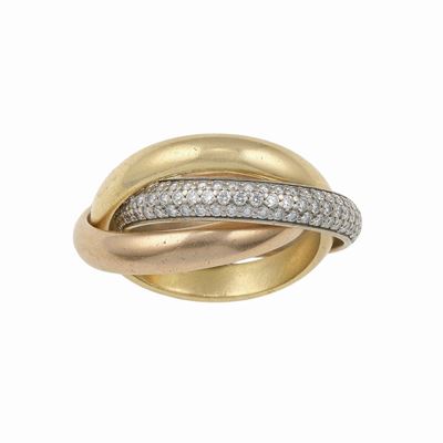 Cartier, Anello “Trinity” con diamanti
