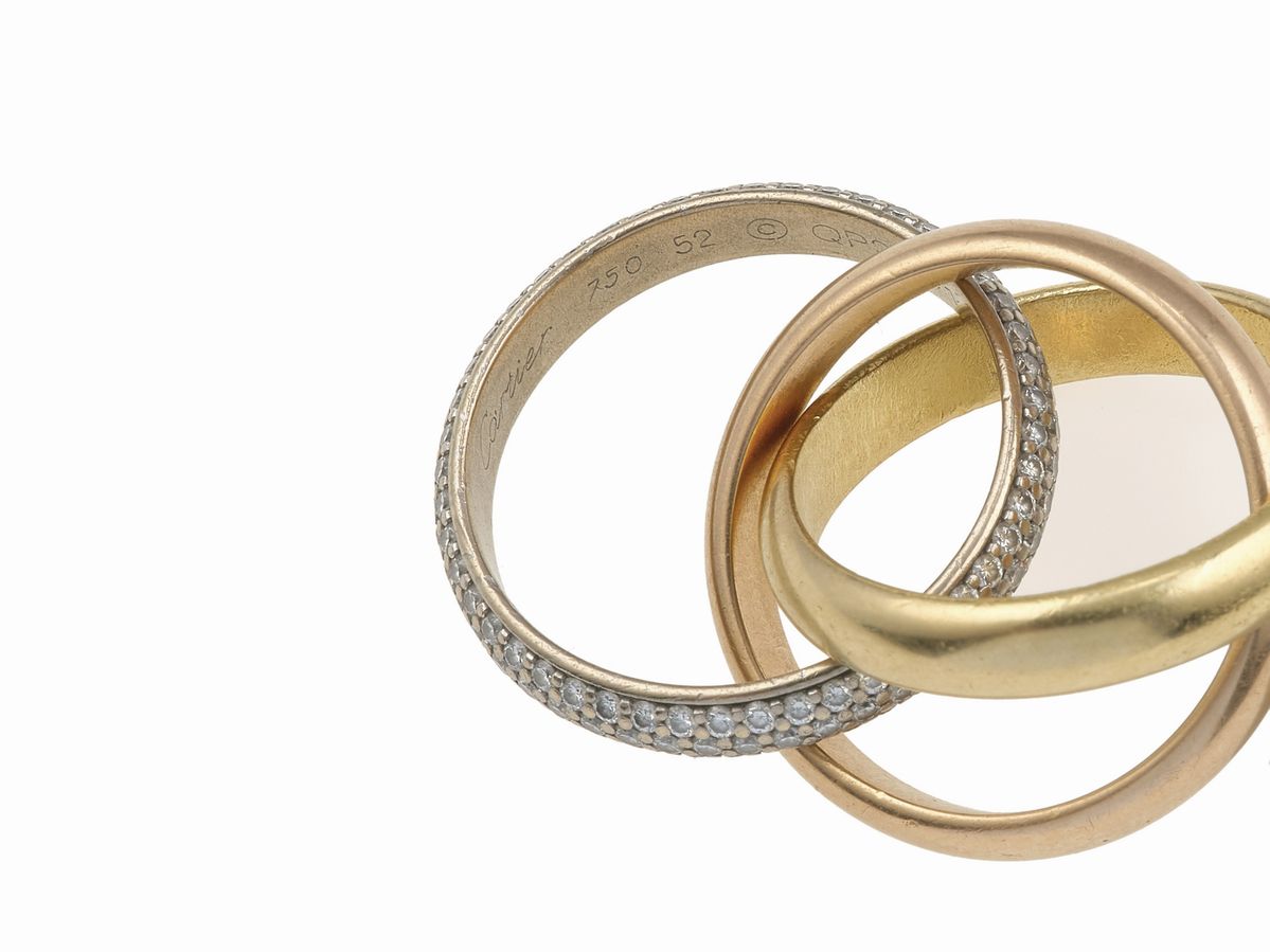 Cartier, Anello “Trinity” con diamanti