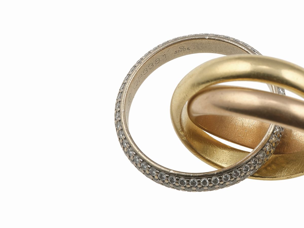 Cartier, Anello “Trinity” con diamanti
