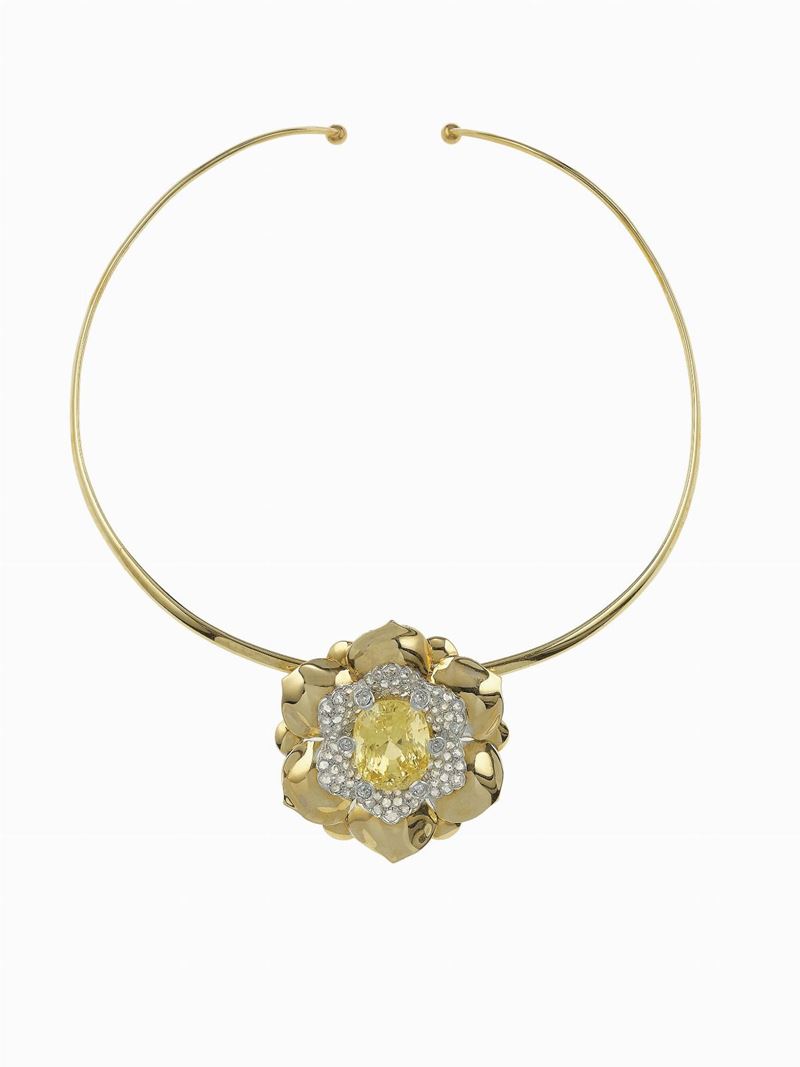 Diamond and corundum necklace  - Auction Fine Jewels - Cambi Casa d'Aste