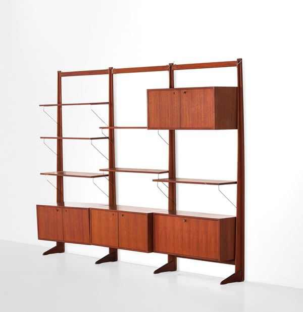 Libreria con moduli contenitori