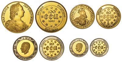 Belgio. Lotto di Quattro Monete.