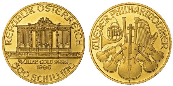 AUSTRIA. REPUBBLICA. 500 Shilling 1998. Wiener Philarmoniker.