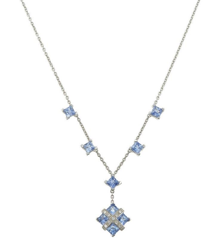 Sapphire and diamond necklace  - Auction Jewels - Cambi Casa d'Aste
