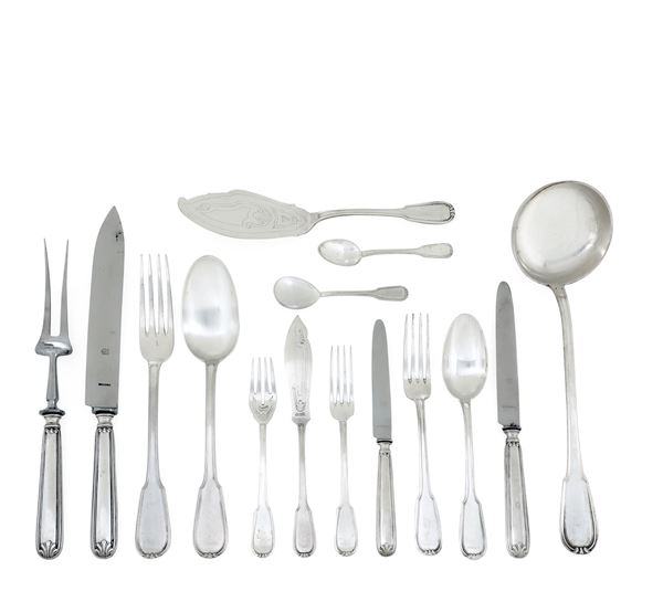 Servizio di posate. Argenteria italiana del XX secolo, argentiere S.I.A.P., Alessandria