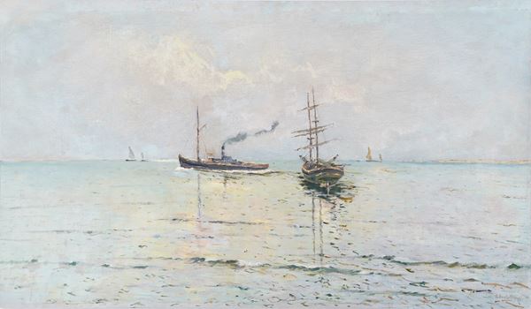 Guido Bartoli - Barche in mare