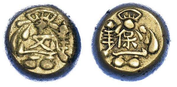 GIAPPONE - ERA TEMPO, 1837-1858. Mameita Gin.